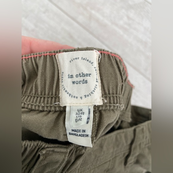 River Island Green Cargo Pants with gold snaps and zippers - Picture 8 of 14